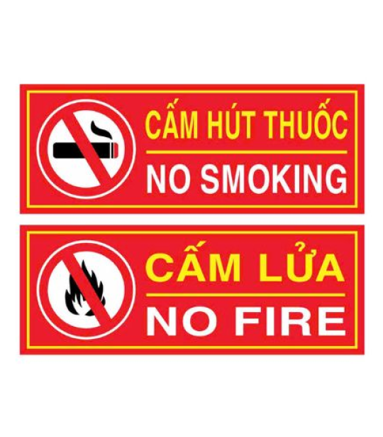 Cấm lửa và Cấm thuốc mica/tole